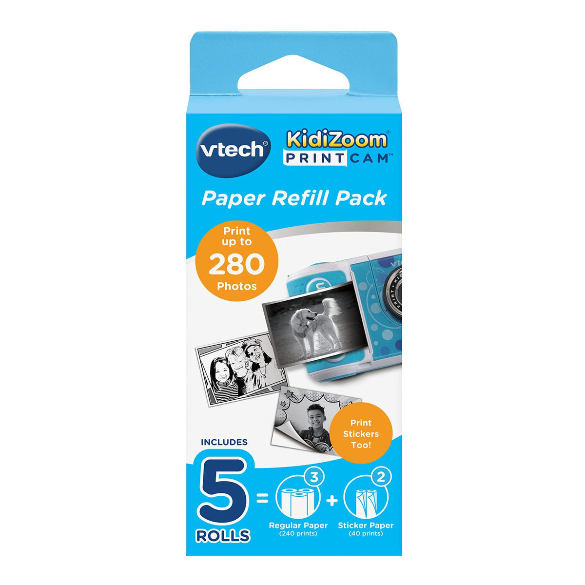 VTech KidiZoom PrintCam regular rolls for quick, ink-free printing at home