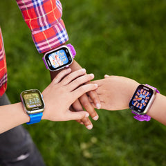 VTech KidiZoom DX4 purple AR monsters, real-world scavenger play to boost active exploration.