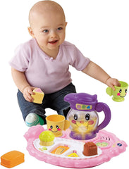 VTech playset sweet treats introduce colors and pretend snacks during tea-time pretend play.
