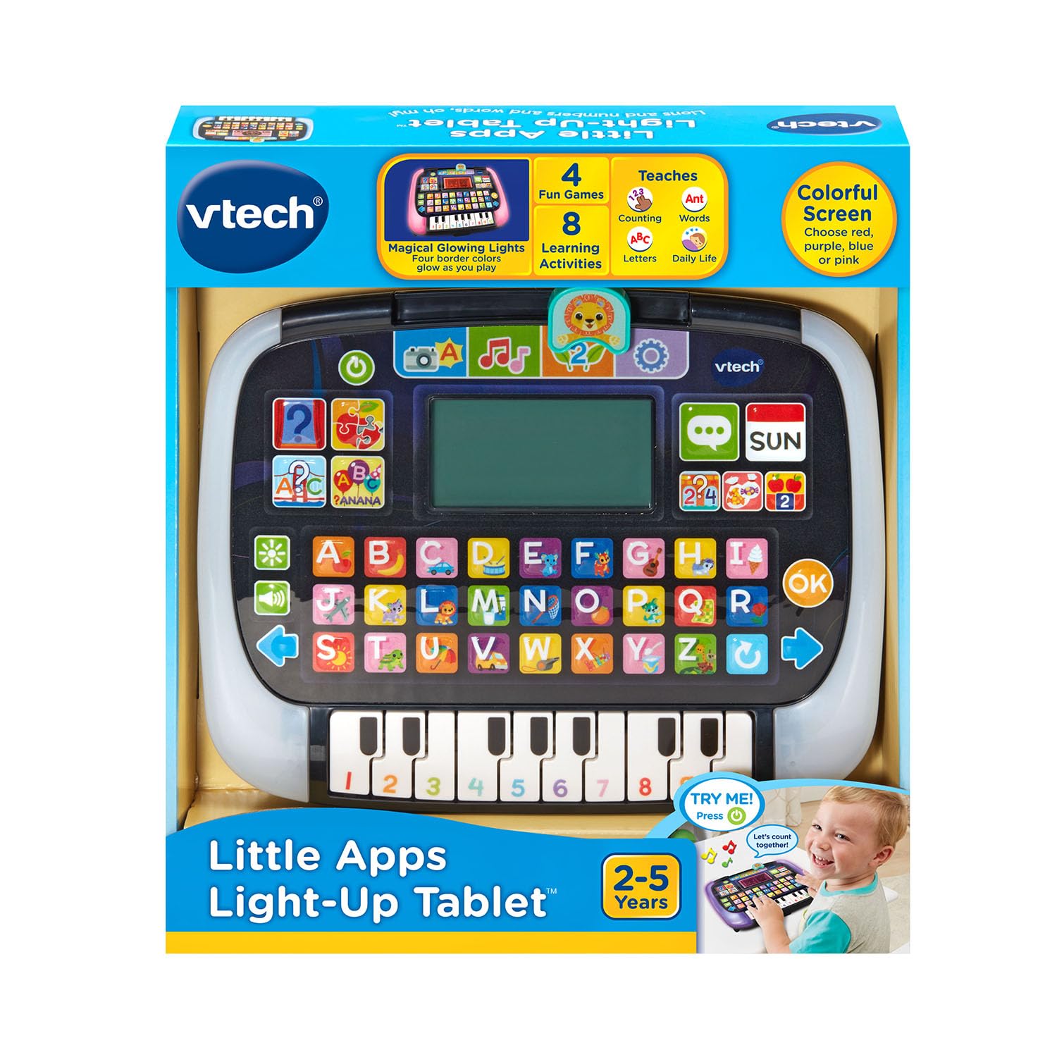 VTech Little Apps Tablet friendly lion character for interactive questions.
