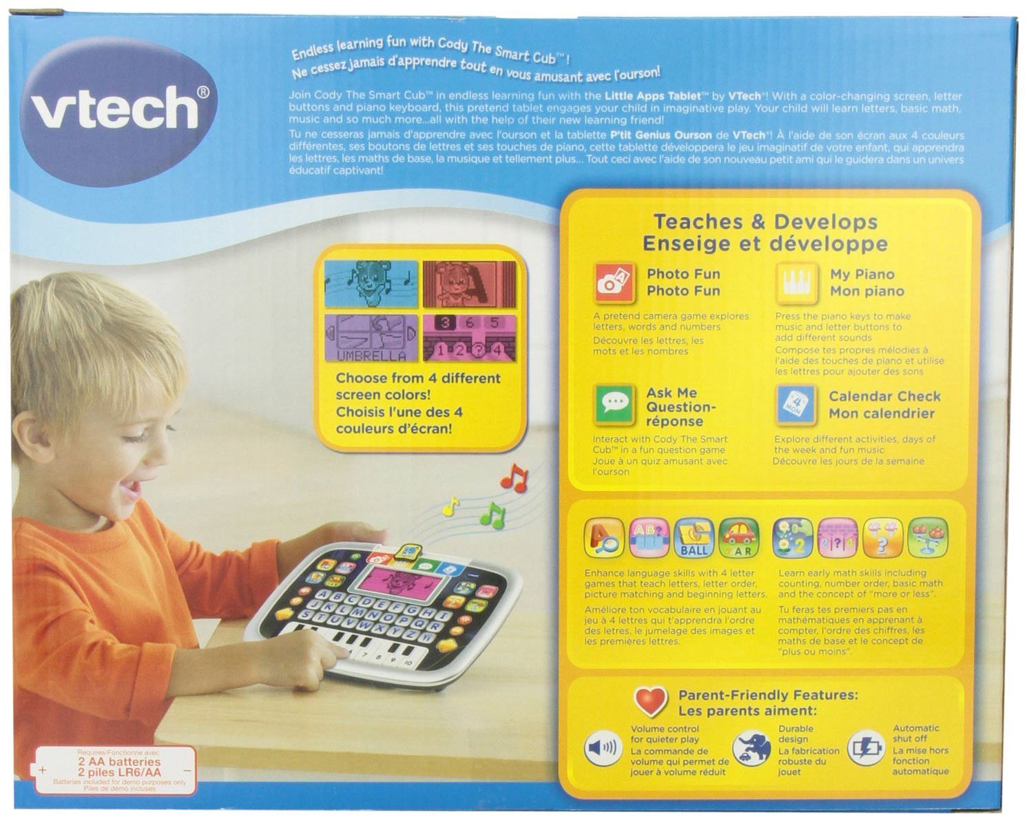 VTech Little Apps Tablet durable design suited for travel and home learning sessions