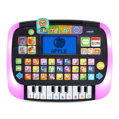 VTech Little Apps Tablet LED color options in red, purple, blue, or pink.