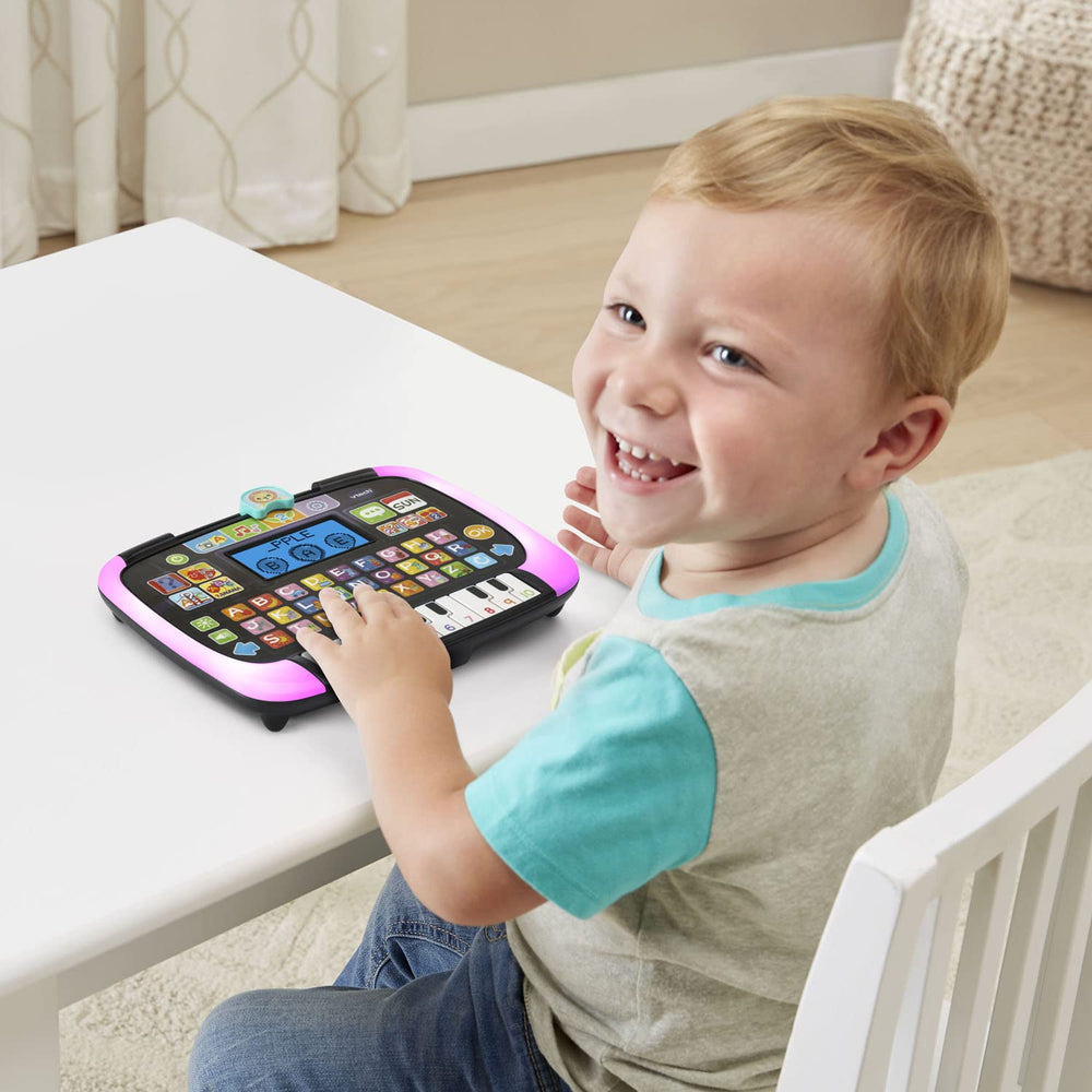 VTech Little Apps Tablet plays songs and sound effects with piano keys.