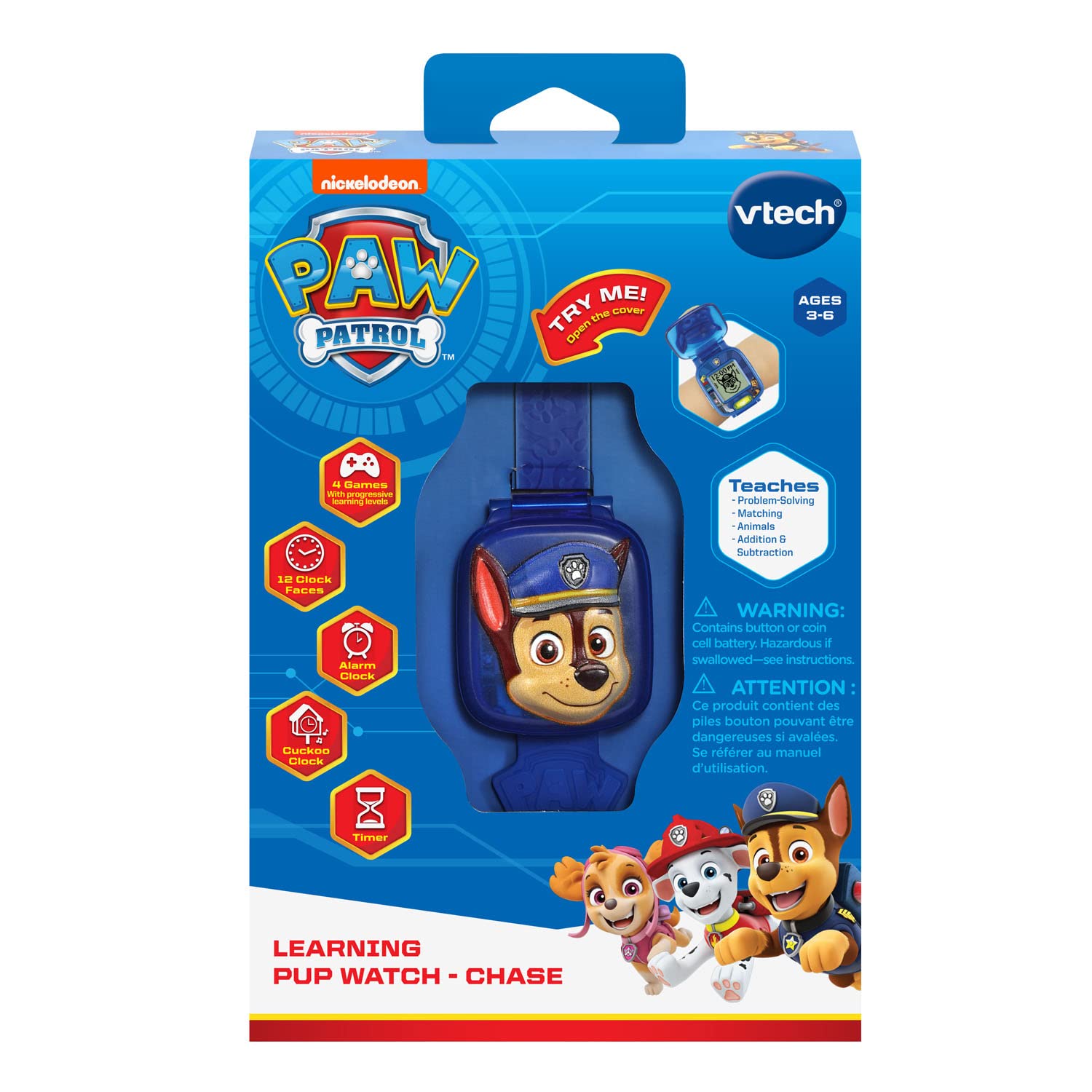 Demo battery included on the Pup Watch; replace for regular use