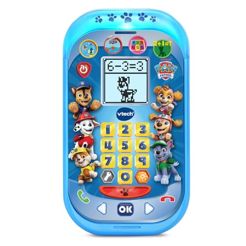 VTech PAW Patrol Rescue Mission Learning Phone ringtone selector—personalize the device with five tunes.