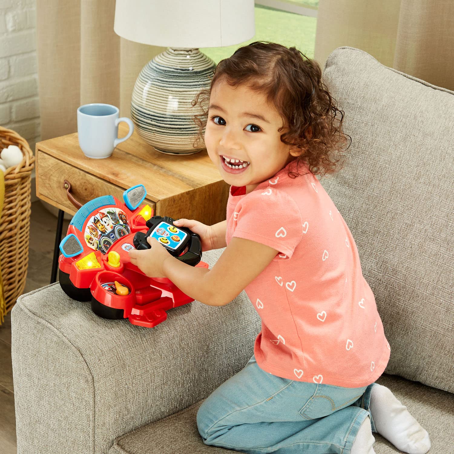 VTech Paw Patrol siren and horn add realistic play sounds.