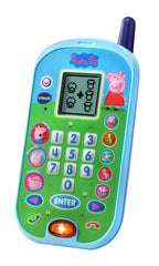 VTech Peppa Pig Lets Chat Phone close-up on buttons for kids