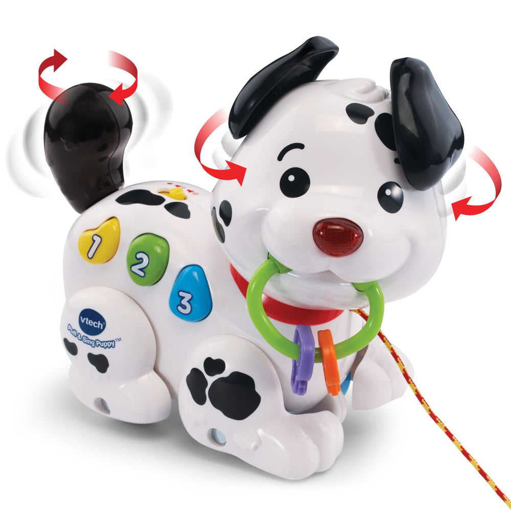 Three color buttons boosting fine motor skills and language prompts