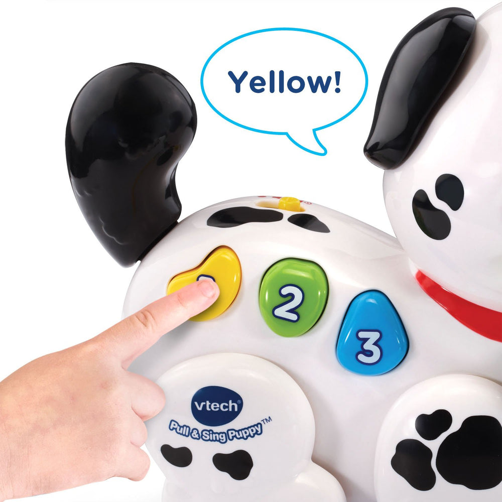 Pull cord action with music and sounds for cause-and-effect play
