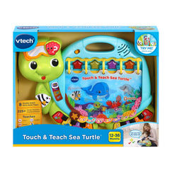 Take-along Sea Turtle book with a sturdy handle for learning on the go