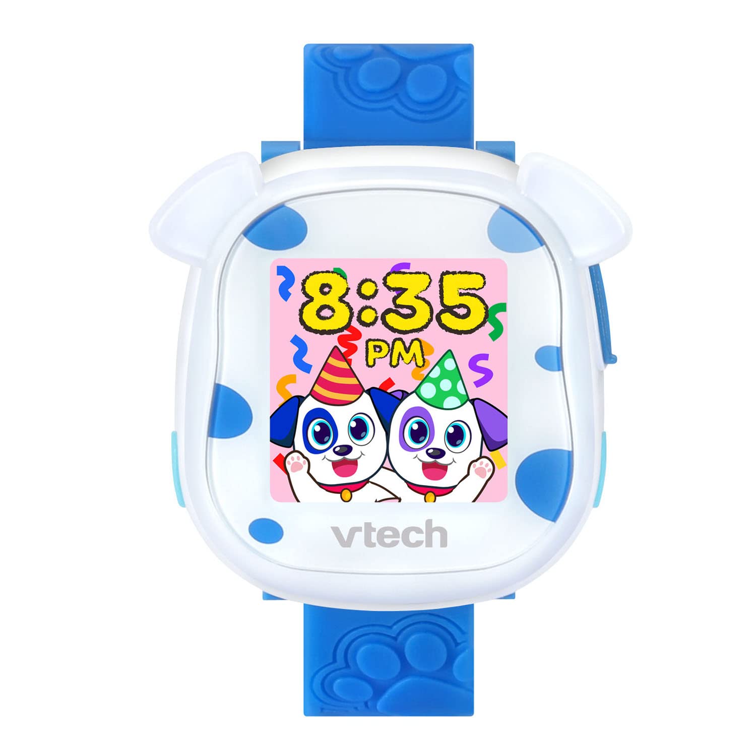 VTech My First Kidi Smartwatch Blue clock faces showcase time-learning options