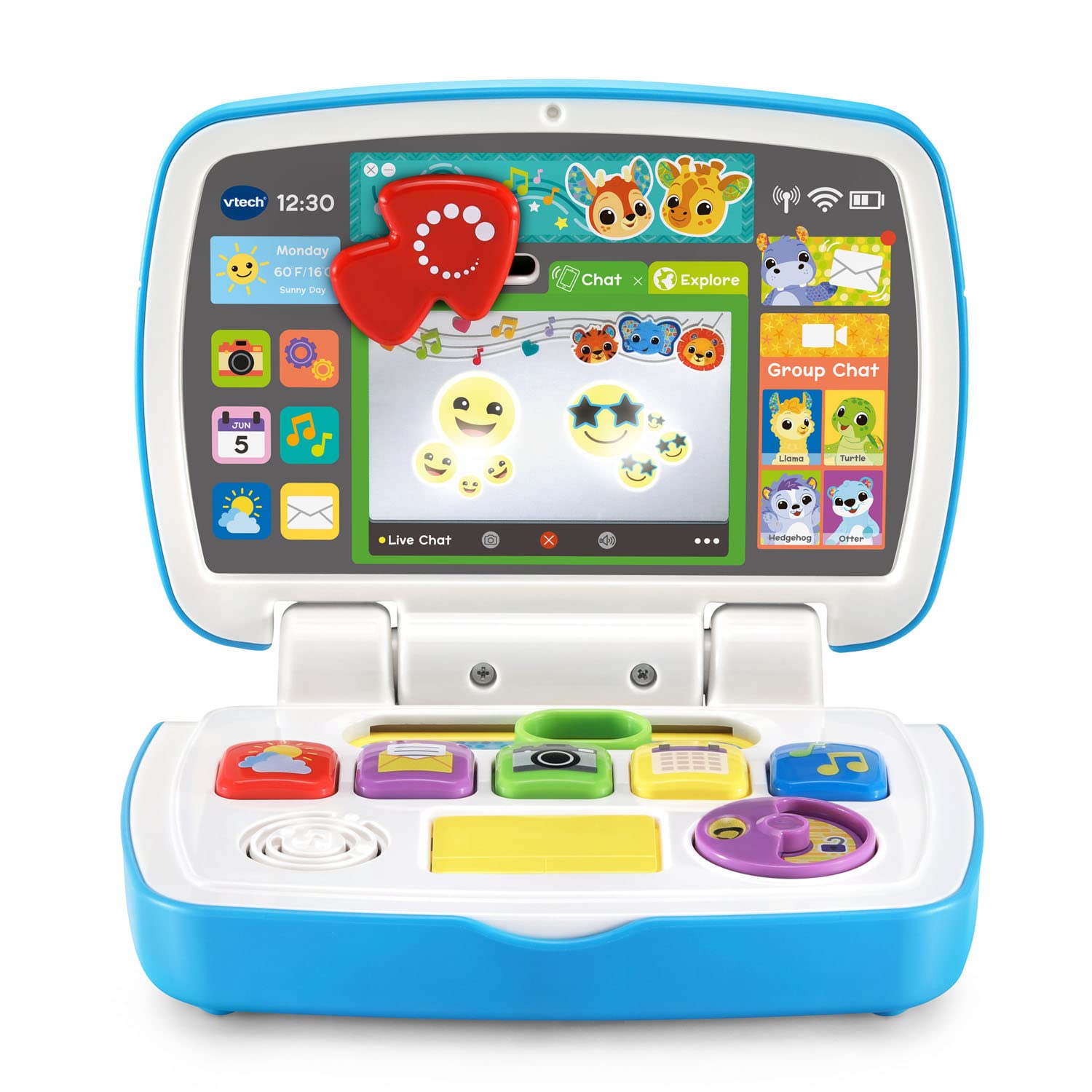 VTech Toddler Tech Laptop sliding disc for tactile play and fine motor growth.