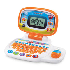 VTech Tote and Go Laptop orange screen adjustment for comfortable viewing.