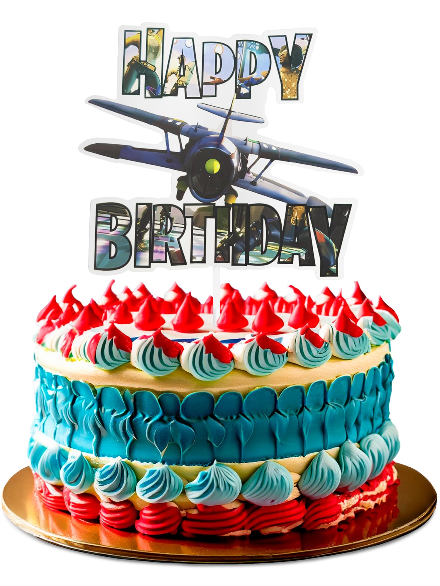 V TOWER video game cake topper main graphic for standout party visuals