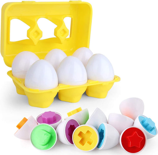 VUIYA color matching eggs packaging promotes early color and shape recognition.