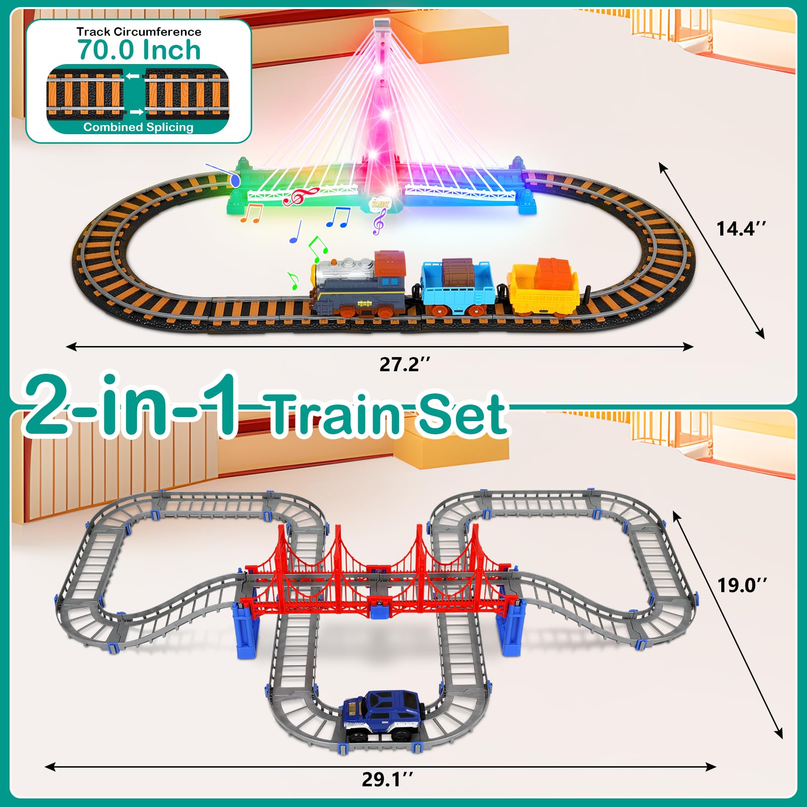 Vunrahsg electric train set accessories expand creative scenes
