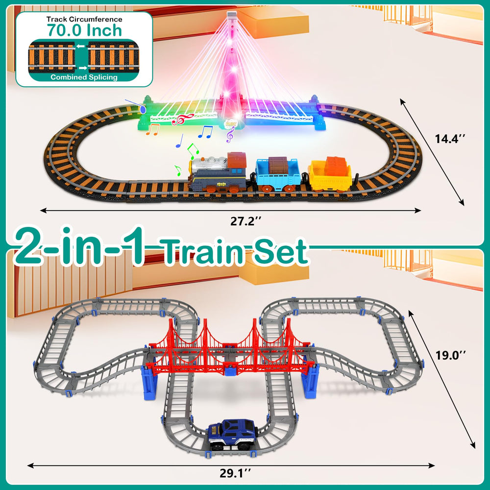 Vunrahsg electric train set accessories expand creative scenes