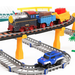 Vunrahsg electric train set track loop enabling creative layouts and sequencing