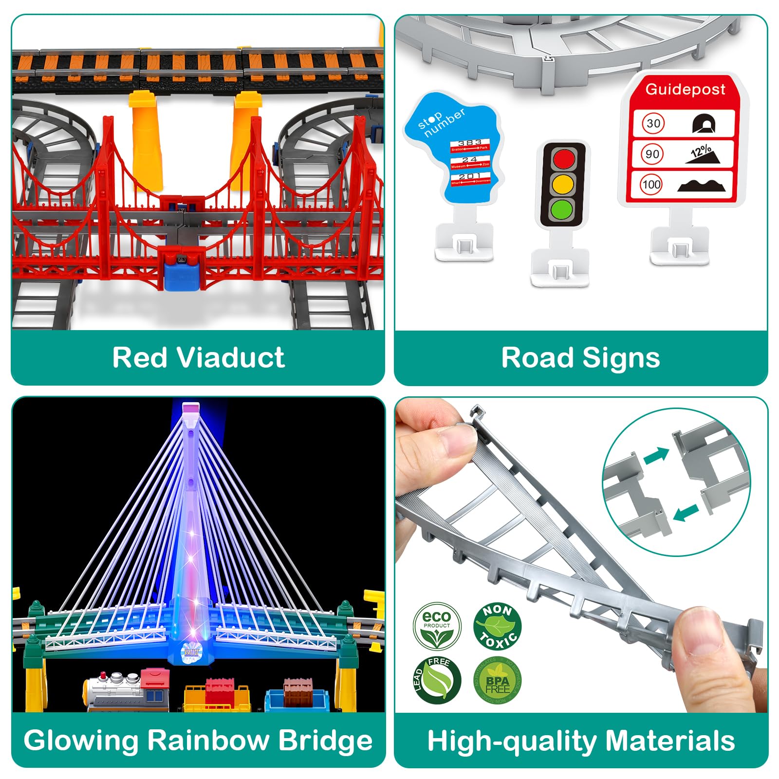 Vunrahsg electric train set train sounds and bells add realistic ambience