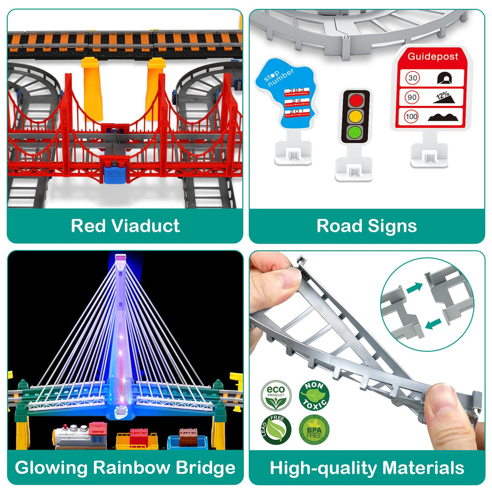 Vunrahsg electric train set train sounds and bells add realistic ambience