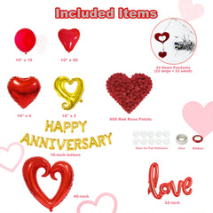 Vurxanqo heart-shaped latex balloons 10-inch add romantic color