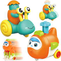 The vusum press-to-go car side view demonstrates a durable push toy ideal for independent toddler play.