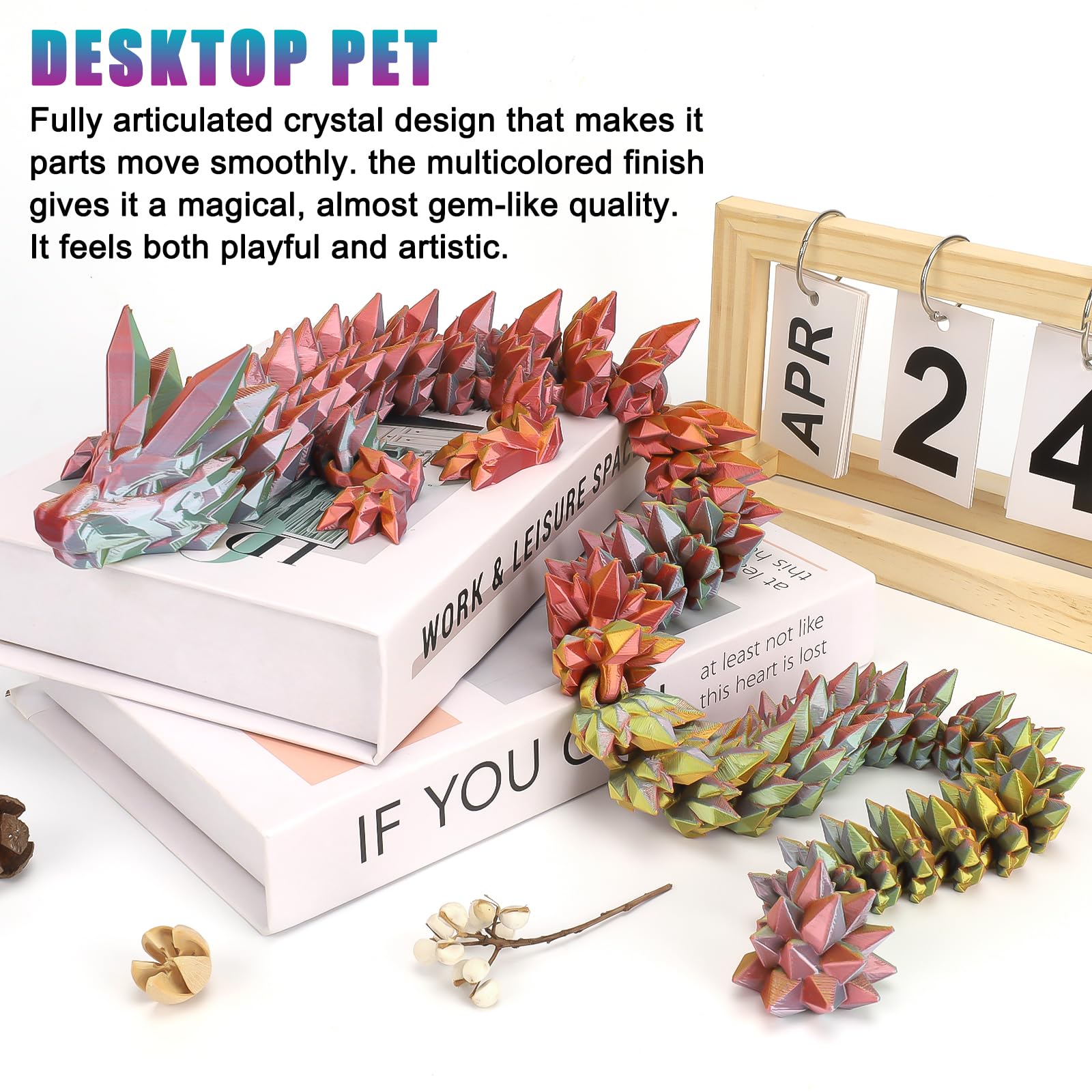 VUTIKPIX articulated dragon with movable spine and legs for poseable display.