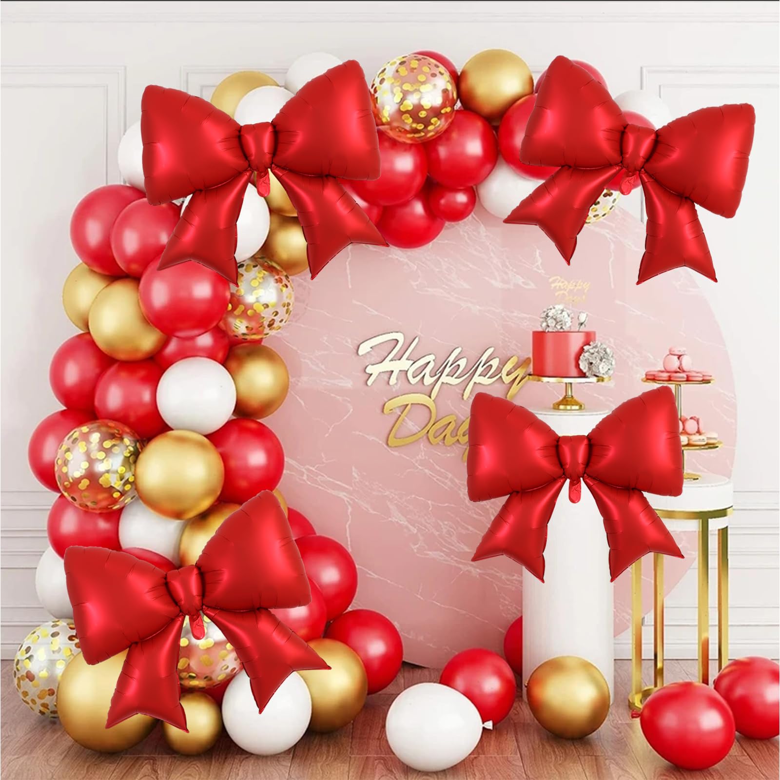Vuzvuv 5-piece bow balloons ideal for baby showers and gender reveals