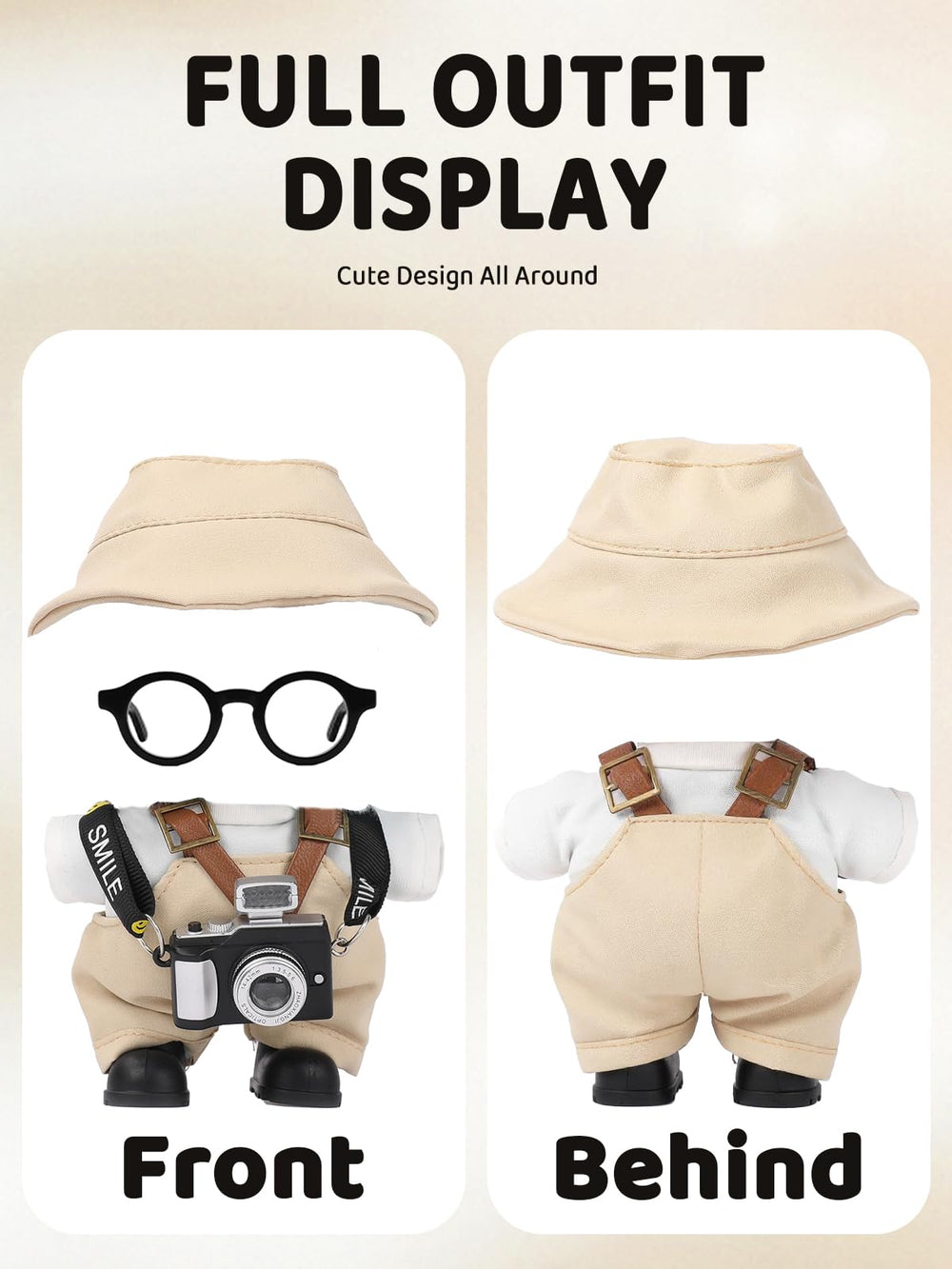 VVQUI 17cm doll glasses add personality and instant polish.