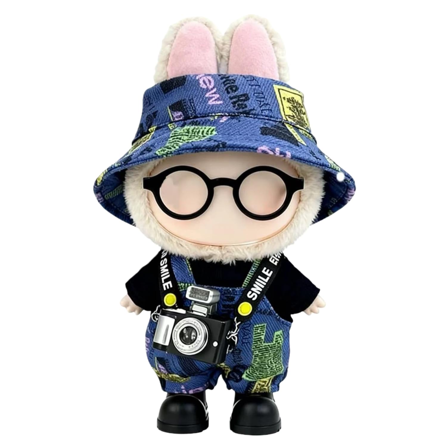 VVQUI 17cm doll hat in graffiti blue for stylish dress-up