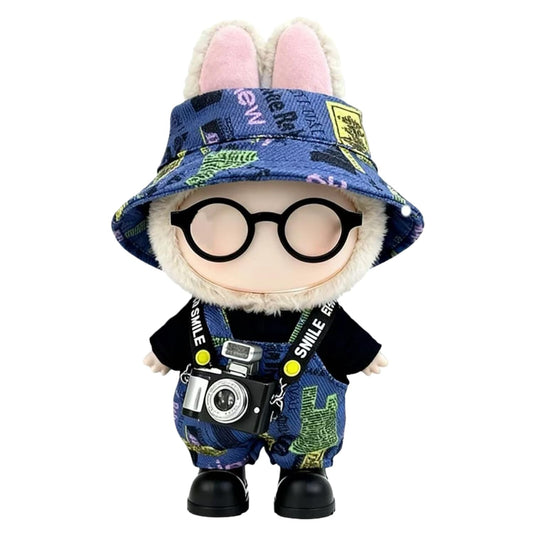 VVQUI 17cm doll hat in graffiti blue for stylish dress-up