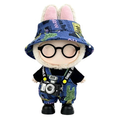 VVQUI 17cm doll hat in graffiti blue for stylish dress-up