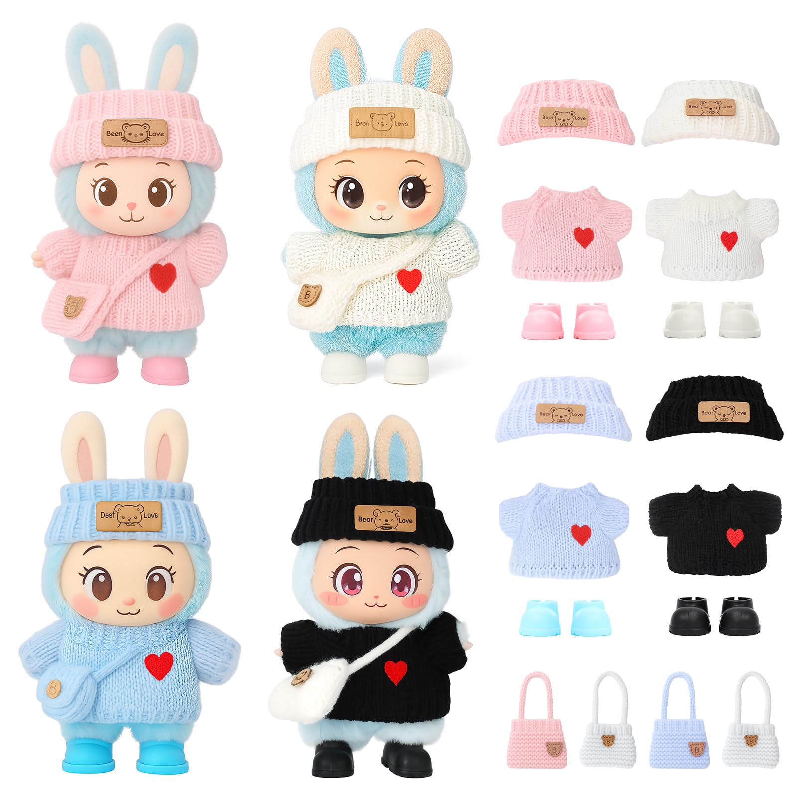 VVQUI 17cm doll hat highlights soft fabric for stylish play