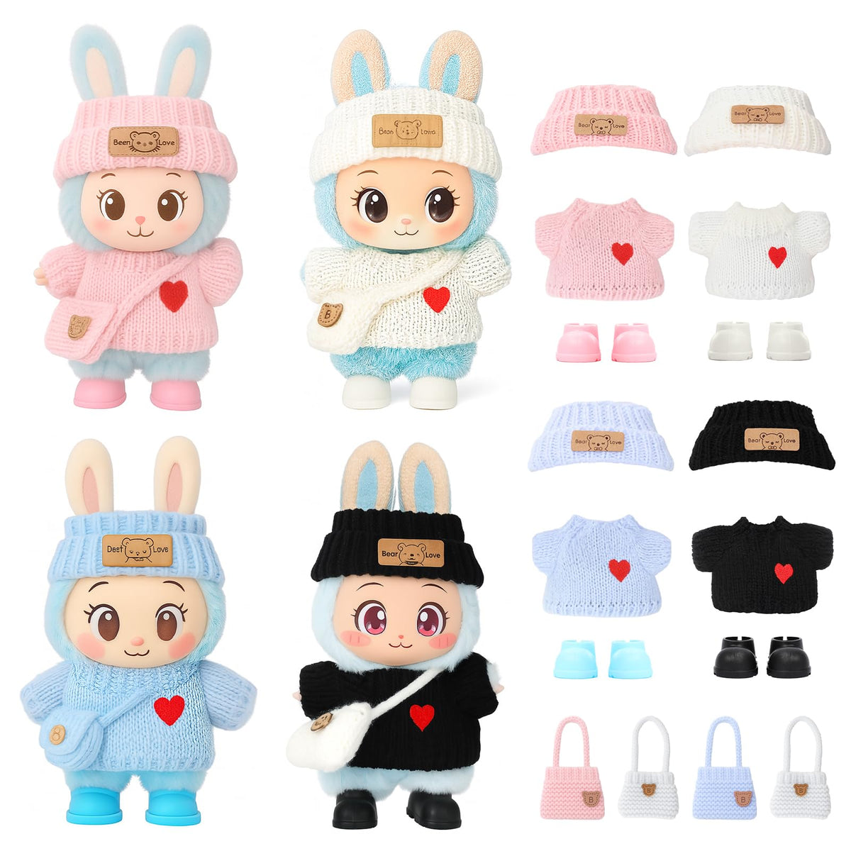 VVQUI 17cm doll hat highlights soft fabric for stylish play