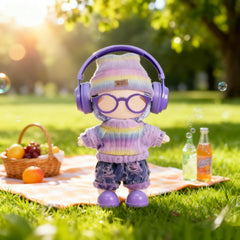 VVQUI 17cm doll clothes rainbow set featuring headphones, glasses, and shoes for complete outfits