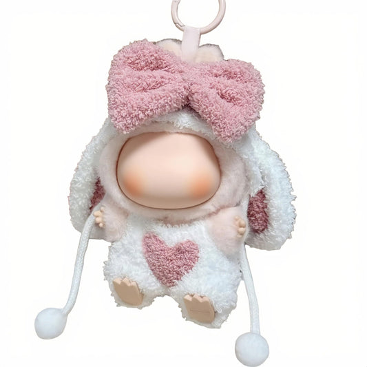 VVQUI 17cm rabbit-one-piece-suit for dolls, perfect for quick styling and playtime.