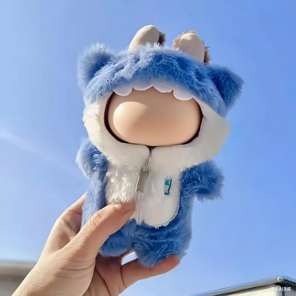 VVQUI 17cm doll shark outfit in pink jumpsuit, perfect for photo shoots