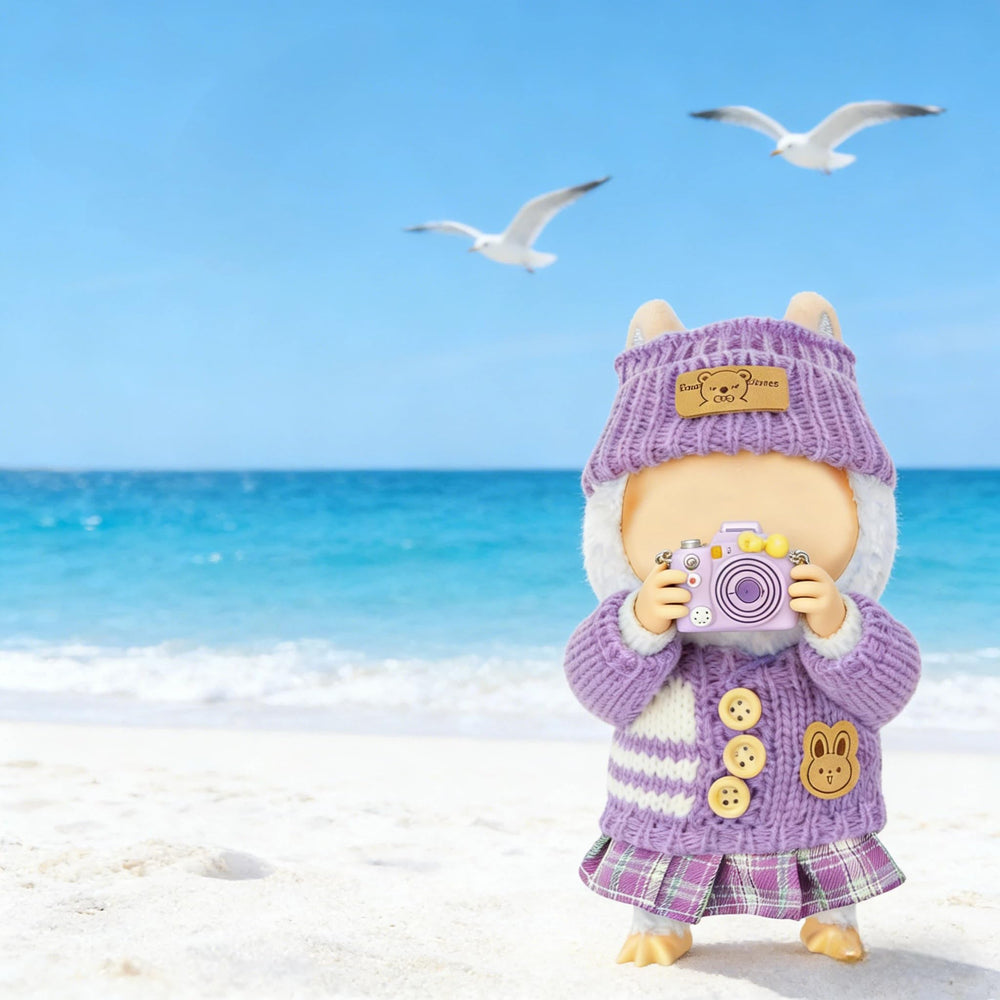 VVQUI 17cm doll sweater purple, cozy layer for imaginative outfits.