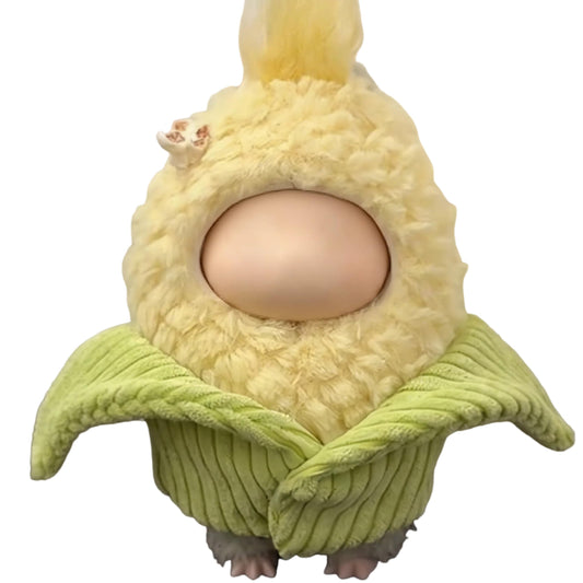 VVQUI corn-themed doll outfit for 17cm dolls, snug fit and adorable style.