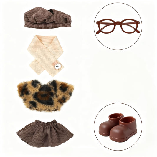 VVQUI brown kawaii accessories set for quick outfit changes