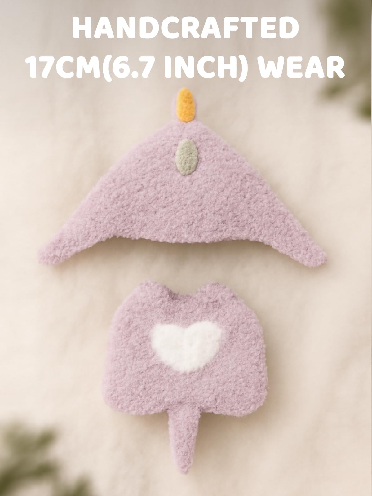 VVQUI 17cm doll clothes lavender, stretchable jumpsuit for simple changes.