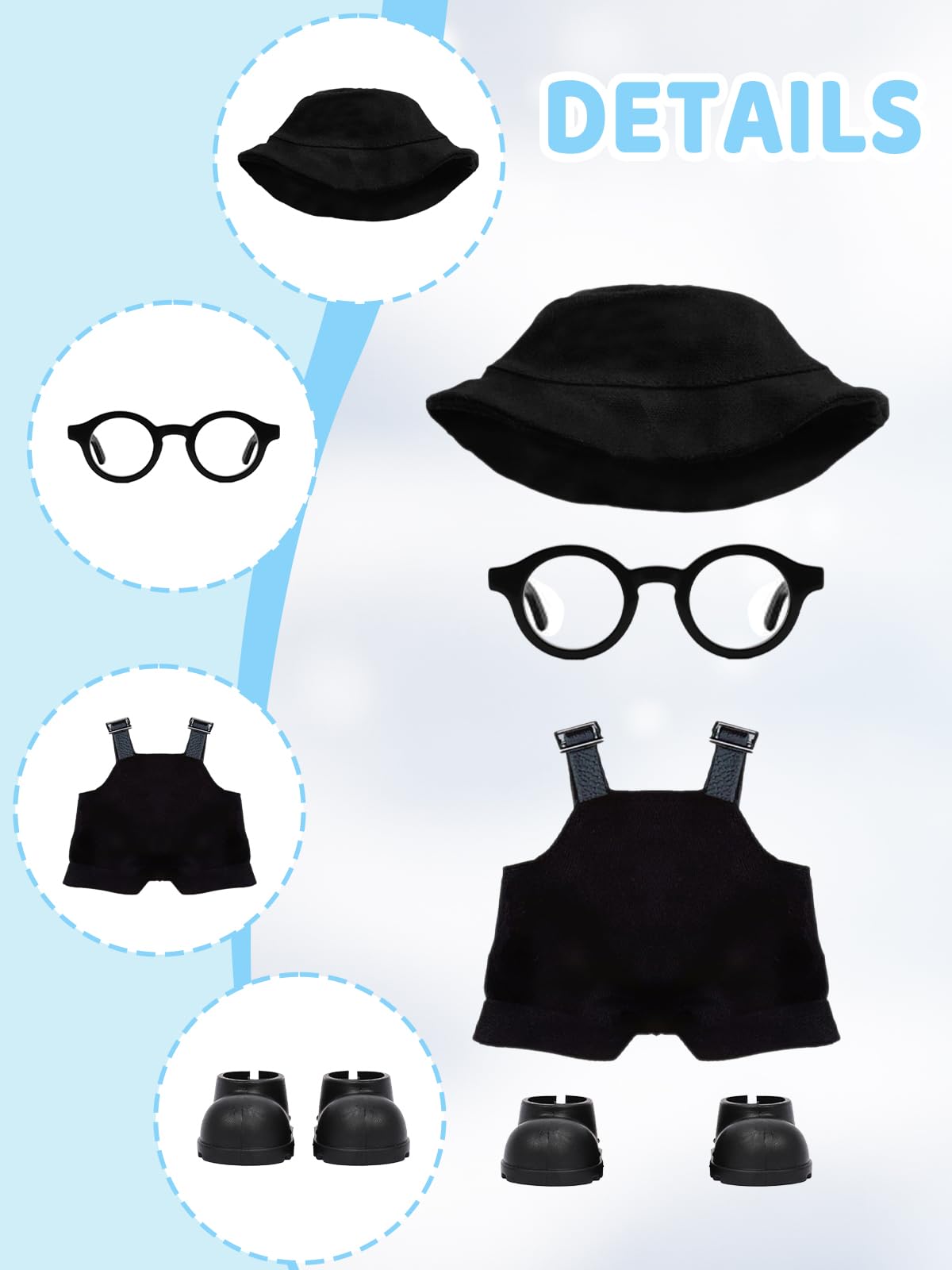 VVQUI 17cm doll overalls enable playful outfits and easy styling.