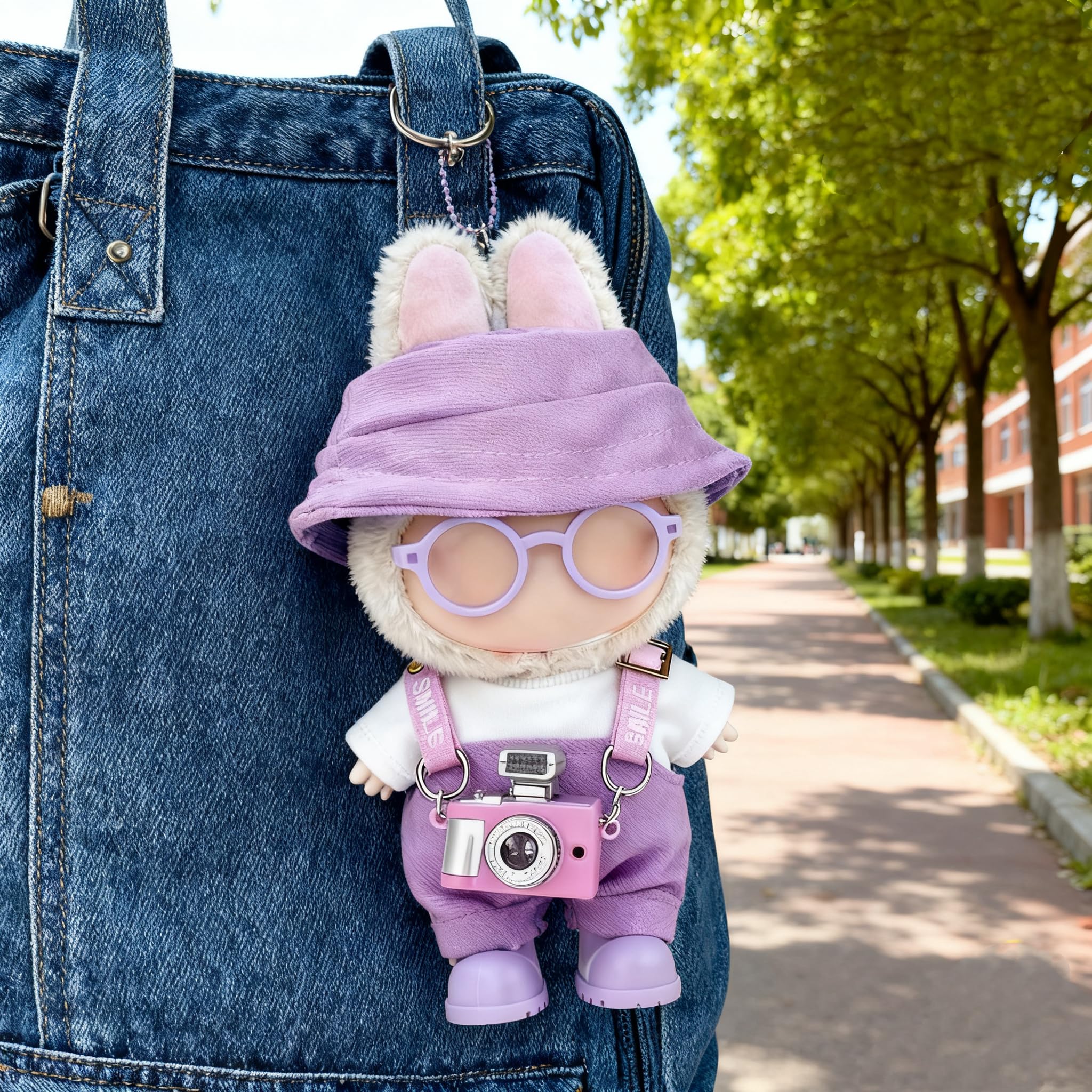 VVQUI Labubu 17cm doll camera inspires imaginative storytelling during photos