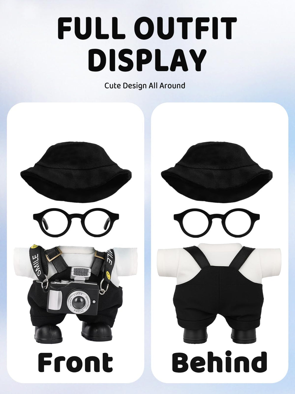 VVQUI Labubu 17cm doll camera for pretend photoshoots during playtime.