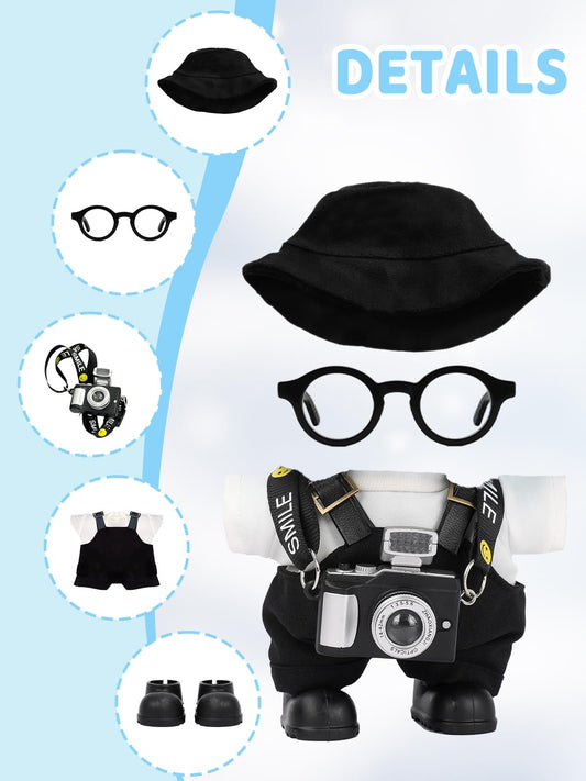 VVQUI Labubu 17cm doll overalls add cute, durable flair for daily posing.