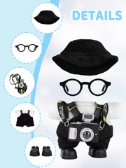 VVQUI Labubu 17cm doll overalls add cute, durable flair for daily posing.