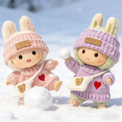 VVQUI Labubu dress-up setup for 17cm dolls, easy outfit changes