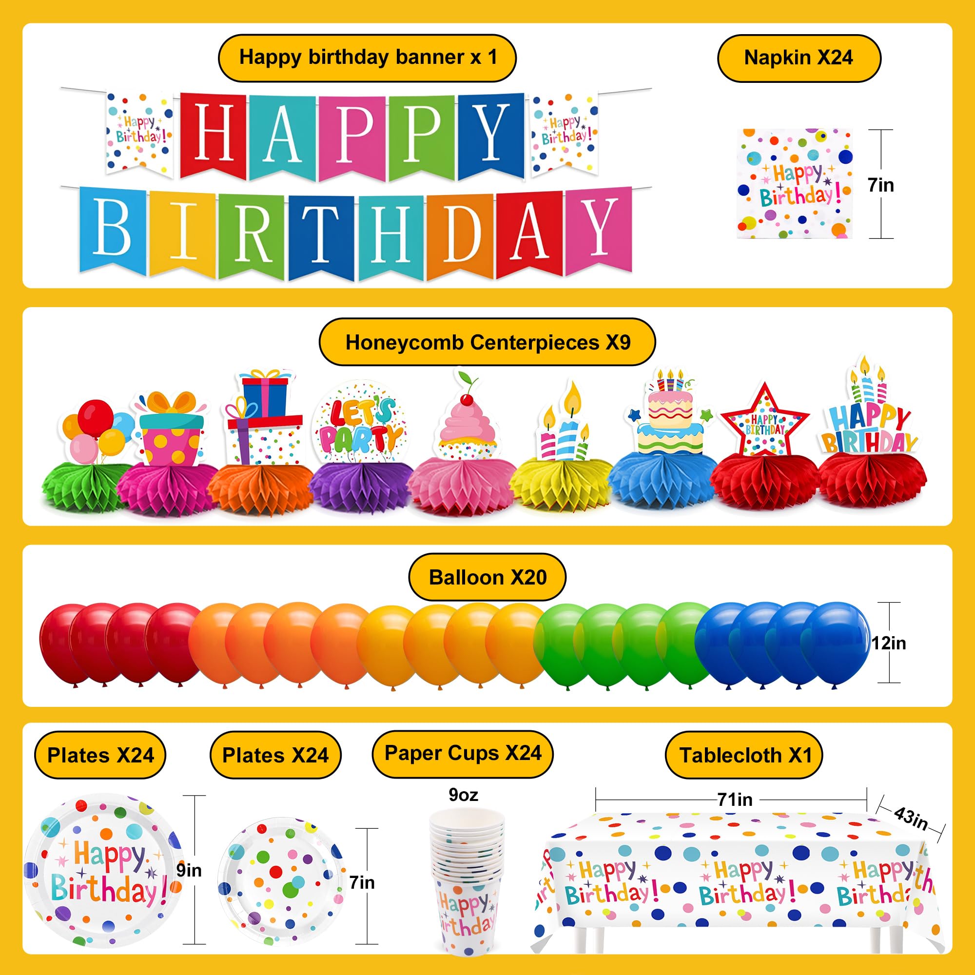 VVSBPL 9-inch plates for larger servings at birthday parties.