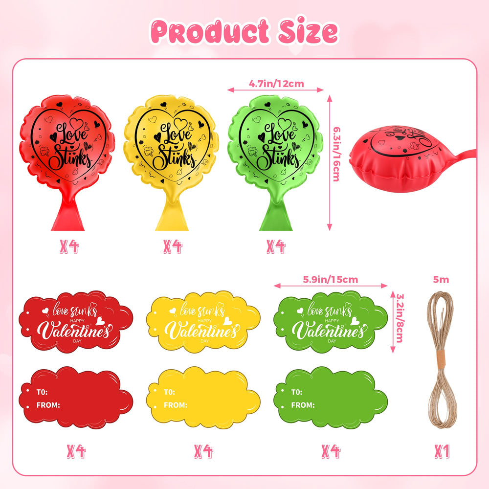 Vynium green Love Stinks whoopie cushion with card for office humor