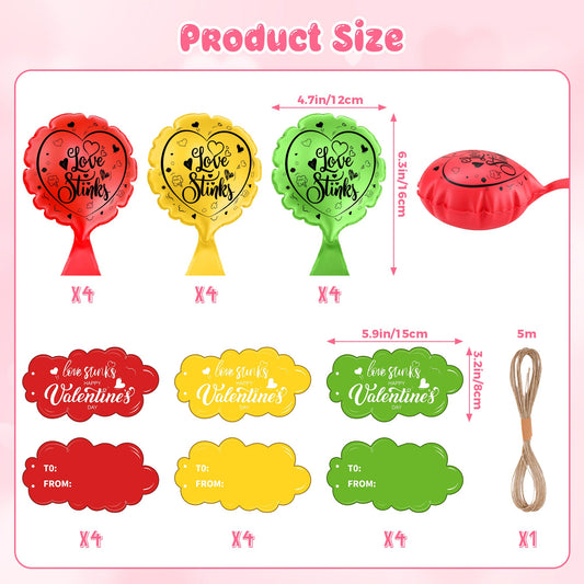 Vynium green Love Stinks whoopie cushion with card for office humor
